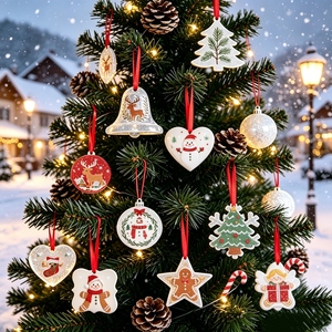 Ornements <span class=keywords><strong>de</strong></span> Noël brillants en gros, gravés au laser UV et sérigraphiés, pour événements et fêtes <span class=keywords><strong>de</strong></span> Noël - Product Image 3
