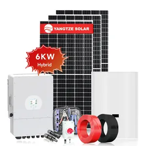 تركيب سهل نظام شبكة الطاقة الشمسية الهجين 6 كيلو وات وسعر مناسب