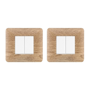 Placa de Interruptor de Pared Gloca 2P, Diseño Minimalista de Plástico, 2 Botones, Fácil Instalación - Product Image 1