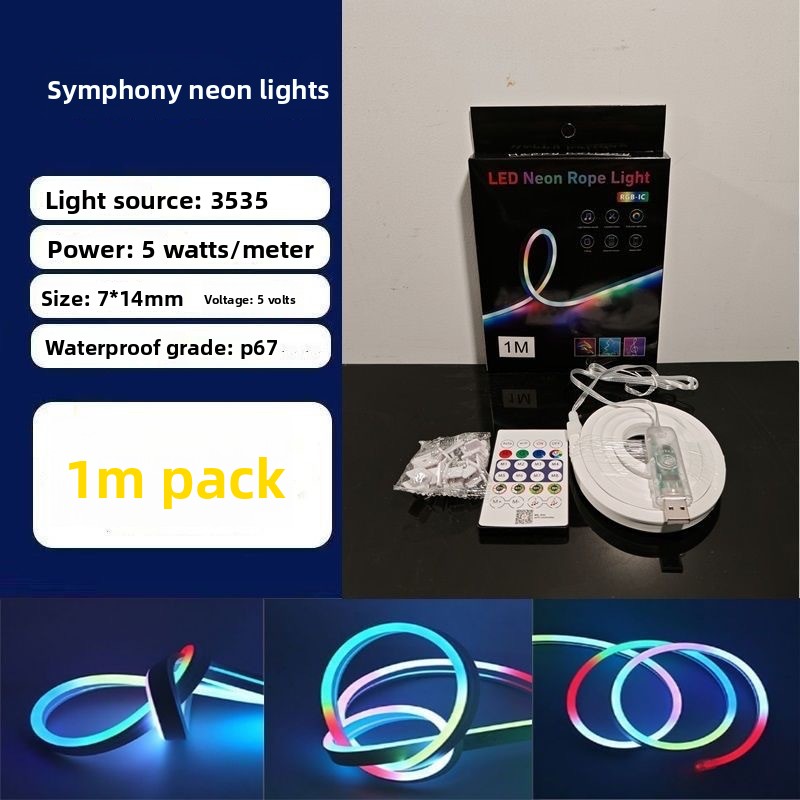 Ensemble de bandes lumineuses à couleur changeante de 1&nbsp;M (livré avec clips et vis)