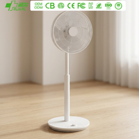 Ventilateur de circulation d'air électrique oscillant 3D RUNAL 14 pouces, télécommandé via application, alimenté par batterie rechargeable, réglable