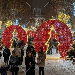Christmas <b>Lighted</b> Archway LED Motif <b>Lighting</b> For Street Plaza Holiday Decoration - Product Image 5