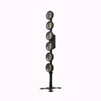 Projecteur LED YINUO DMX DJ 6 Yeux 6*50W à Effet Pixel COB Flash Wash, Lumière de Scène Rétro avec Base LED