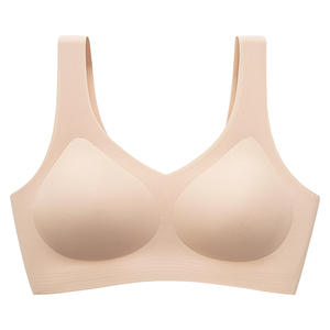 Soutien-gorge de sport sans couture confortable pour femmes adultes, taille plus, style débardeur, maintien moyen pour le yoga, l'exercice et le sommeil, en Spandex/Nylon - Product Image 2