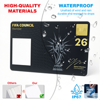 Lüks Altın NFC RFID Kartlar Mat Siyah PVC Çift Taraflı UV Baskılı Kurumsal Akıllı Kart Özel Logo Üst Düzey