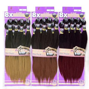Cheveux à tresser synthétiques pré-étirés et pré-sectionnés, modèle Super 52 8x, personnalisables avec logo privé, pour tresses Ez Braid, pour personnes noires - Product Image 6