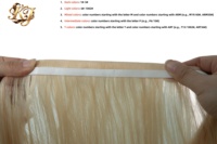 Extensions de cheveux vierges Remy réutilisables OEM/les plus vendues, double épaisseur, design fin, aspect naturel invisible, vente en gros