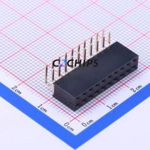 A2541HWR-2x10P Pin Socket Bent Lead Through Hole,P=2.54mm Connector 2x10P 2.54mm 2.54mm Square Hole - Product Image 1