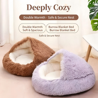 Lit pour chien transfrontalier, lit pour animaux de compagnie, lit semi-fermé pour chat, tapis de couchage pour animaux, lit pour chien, lit pour chat, tapis pour chien, lit en forme de coquille