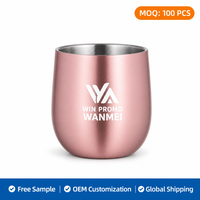 Tasse à expresso en acier inoxydable à double paroi de 80 ml avec logo personnalisé, mini tasse à café isolée, petite tasse à thé en métal pour cadeau promotionnel