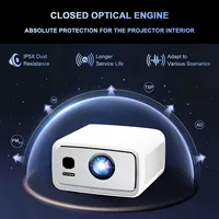 Projecteur Full HD D10S amélioré 4000 ANSI Lumens avec puce V660, 4K, 3+128G, LED Beam, Android 15 OS, pour jeux et home cinéma à faible latence d'entrée