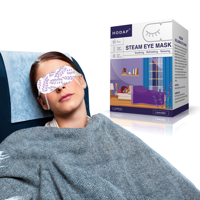 OEM Lavender Steam Eye Mask Disposable Self-heating Warm Compress Steam Eye Mask for Relaxation Travel-friendly for Daily Use