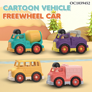 Camion jouet pour enfants, modèle de dessin animé cool, avec fonctions de roue libre, excavatrice, mélangeur, autobus scolaire, <span class=keywords><strong>ambulance</strong></span>, fabriqué en Chine - Product Image 2