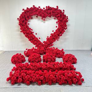Оптовая продажа: Искусственная арка в форме сердца C-HA008, фон-арка в виде красного сердца для свадебного декора - Product Image 3