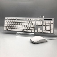 Mouse dan Keyboard berkabel USB, Set Kombo komputer Keyboard 4D kantor untuk Laptop Desktop KMC-112