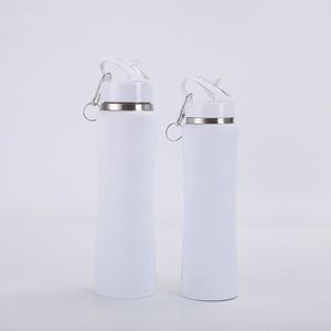 Double Wall Vacuum Thermos Flask 600ml <b>750ml</b> Stainless Steel Sports <b>Water</b> <b>Bottle</b> Straw Leakproof Cap for Outdoor Activities - Product Image 1