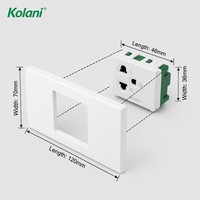 Prise murale haute capacité 16A 250V, multiprise modulaire 3 broches dissimulée 120 points de sortie multi-pays, panneau PC anti-effraction pour appartement