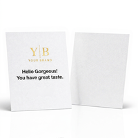 Carte-cadeau en papier personnalisée avec logo imprimé, insert d'emballage blanc pour invitation de marque
