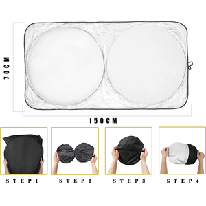 Tùy chỉnh đồ họa tất cả các kích cỡ phía trước kính chắn gió UV bảo vệ có thể gập lại xách tay dù để che nắng cho xe - Product Image 4