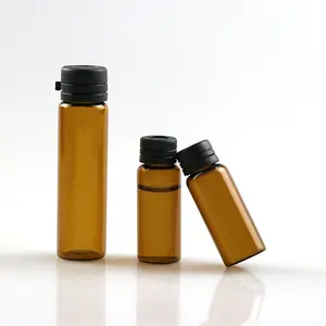 Hot Sale Amber Clear 5ml 10ml 15ml 20ml 30ml Customized Oral Liquid Bottles Tubular Glass Vial With Aluminum Tear-Off Cover