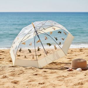 Custom Pattern Inverted Hanging clear Transparent Semi-automatic Stick Straight <b>Umbrella</b> for Kids - Product Image 3