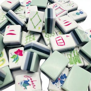 <span class=keywords><strong>Jeu</strong></span> de Mahjong Américain Personnalisé Moderne Écologique – 160 Tuiles, Planche de <span class=keywords><strong>Jeu</strong></span> en Acrylique Blanc-Vert à Quatre Couches, <span class=keywords><strong>Jeu</strong></span> de Cartes Portable - Product Image 2