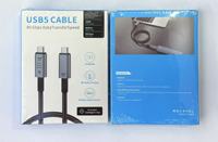 Cable USB5 de 80 Gbps y 240 W, 8K a 60 Hz, Thunderbolt 5, USB Tipo C a C, Cable de Transferencia de Datos y Carga Rápida para Macbook, PC y Almacenamiento Móvil