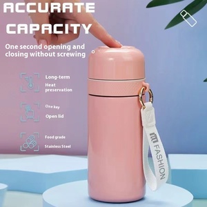 316 Stainless Steel Vacuum <strong>Thermos</strong> Cup One-<strong>Button</strong> <strong>Open</strong> Lid Modern Portable Tea Kettle Customizable Sling Business Gifts Drinks - Product Image 3
