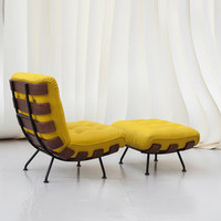 Fauteuil de salon Costela, fauteuil simple, luxe léger, design de salon, fauteuil tigre, fauteuil d'appoint minimaliste, métal