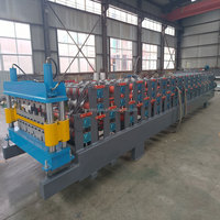 Machine de formage à froid de tôles métalliques à double couche, machine de fabrication de tuiles de toiture ondulées, contrôlée par PLC, moteur à engrenages, marque HKY