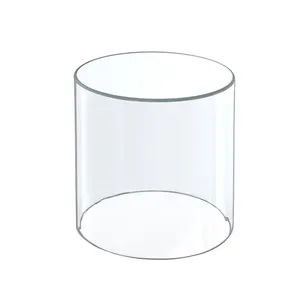 Yageli China supplier wholesale custom clear round round cast acrylic plastic cylinder container for store display only