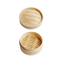 Ensemble de cuiseurs vapeur classiques en bambou durables, mini panier vapeur de cuisine, pour la cuisson commerciale des raviolis