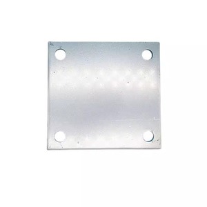 Plaque en fer galvanisé avec quatre trous ronds pour la base de connexion des structures en acier - Product Image 1