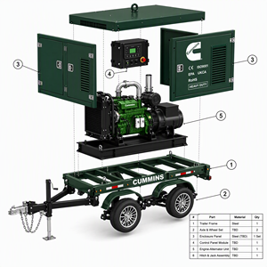 Generador Diésel Silencioso Insonorizado de 220V para Cummins, Trifásico, 220kw-400kw, 500kva-275kva, en Venta - Product Image 4