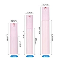 Vente en gros de 20ml 30ml 40ml Bouteille de lotion de couleur macaron vert rose Bouteilles de parfum vides Bouteille de pulvérisation d'eau en plastique à brume fine
