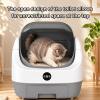 Caixa de Areia para Gatos com Limpeza Automática, Abertura Superior, Controle Inteligente por APP, Sensor de Segurança, Grande Espaço, OEM