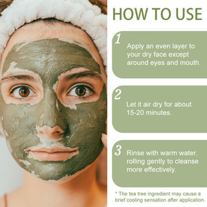 Mascarilla facial de barro volcánico para piel seca con ácido hialurónico hidratante y limpieza profunda. - Product Image 3