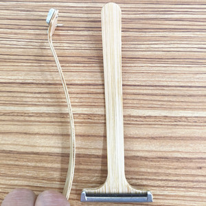 Maquinilla de afeitar para <span class=keywords><strong>hotel</strong></span> con mango de bambú biodegradable sin plástico, 2 cuchillas - Product Image 3