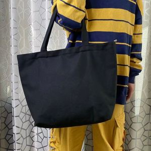 Sac fourre-tout personnalisé en toile 100 % coton de 16 oz, grande capacité, sac de courses écologique réutilisable avec fermeture éclair et poignées en corde - Product Image 6