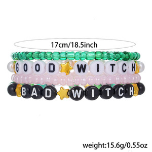 Elphaba Galinda Friendship <b>Bracelet</b> Letter Beads Zinc Alloy Jewelry Gift Matching <b>Couple</b> Set - Product Image 4