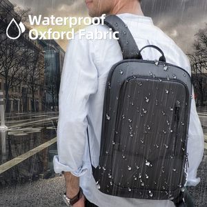 <span class=keywords><strong>Sac</strong></span> <span class=keywords><strong>à</strong></span> <span class=keywords><strong>dos</strong></span> vintage imperméable antivol uni pour hommes et femmes Utilisation en extérieur avec panneau solaire et protection RFID Unisexe - Product Image 6