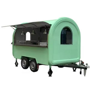 Pequeño remolque de comida redondo boba té camión de comida carrito de café remolque de catering - Product Image 1