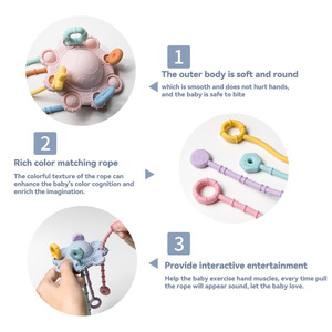 Éclaircissement de bébé explosif éducation précoce bébé puzzle hochet hochet hochet jouet peut être grignoté et pressé - Product Image 3