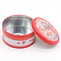 Boîte en métal vide ronde en relief personnalisée en usine Oem & Odm Emballage cadeau de boîte de conserve de qualité alimentaire pour gâteau biscuit dessert