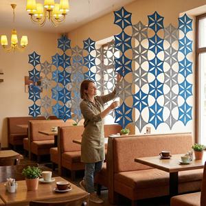 Panneau Acoustique 3D Flocon de Neige en PET, Solution Anti-Bruit en Polyester Conforme ROHS, Installation <span class=keywords><strong>Facile</strong></span>, Idéal pour Bureaux et Hôtels, Cloison de Séparation - Product Image 5