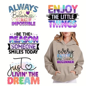 Autocollants personnalisés pour transfert thermique avec des motifs de dessins animés lavables en caoutchouc et PET pour t-shirts - Product Image 2