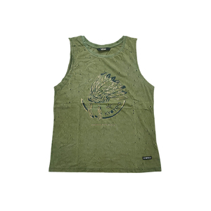 Camiseta sin mangas de algodón para hombre, transpirable, cuello redondo, informal, con logo personalizado impreso, ropa de calle, fitness, para verano. - Product Image 1