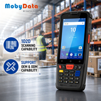 Mobydata SA88 PDA industriel portable avec clavier physique, lecteur de codes-barres, Android 14, IP65, collecteur de données robuste