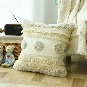 Подушки с ворсом Innermor в стиле бохо, домашняя декоративная наволочка, хлопковые марокканские подушки ручной работы с кисточками, наволочка для подушки