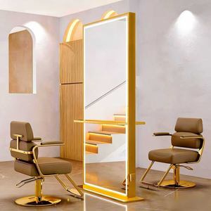 Espejo para Barbería, Espejo para Salón de Belleza, Soporte para Espejo de Salón de Belleza, Espejo de Corte de Doble Cara y de Una Sola Cara para Tinte en Caliente - Product Image 4